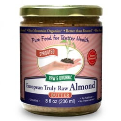 BTR™ Almond Butter, European - SPROUTED, UNPASTEURIZED, Certified Organic, Raw - 16 oz