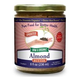 BTR™ Almond Butter, European - SPROUTED, UNPASTEURIZED, Certified Organic, Raw - 8 oz