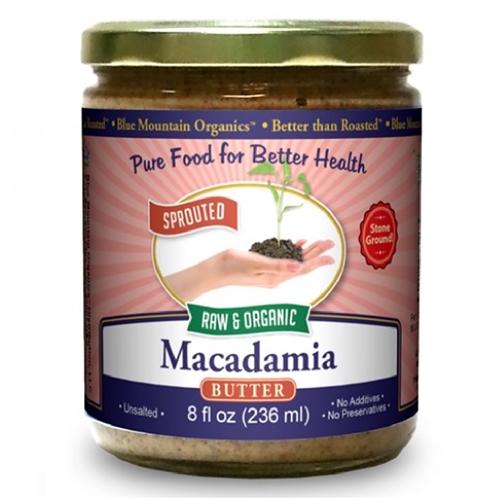 BTR™ Macadamia Nut Butter - SPROUTED, Certified Organic, Raw - 8 oz.