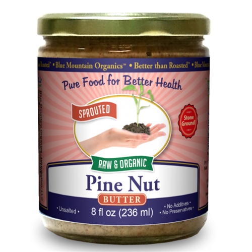 BTR™ Pine Nut Butter - SPROUTED, Certified Organic, Raw - 8 oz.