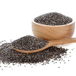 Chia Seeds - BLACK - 1.0 lb (454 grams) bag (Raw, Organic)