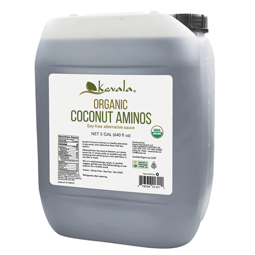Coconut Aminos, 5 GALLON Jug BULK (Certified Organic) - Kevala