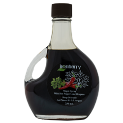 Maple Syrup with Hot Peppers and Oregano. 250ml (Non-GMO, gluten-free, Kosher, and Vegan) - IronBerry