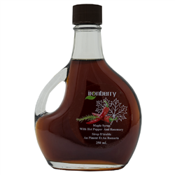 Maple Syrup with Hot Peppers and Rosemary. 250ml (Non-GMO, gluten-free, Kosher, and Vegan) - IronBerry