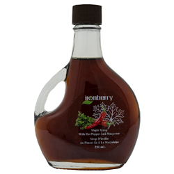 Maple Syrup with Hot Peppers and Marjoram. 250ml (Non-GMO, gluten-free, Kosher, and Vegan) - IronBerry