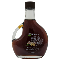 Maple Syrup with Ginger. 250ml (Non-GMO, gluten-free, Kosher, and Vegan) - IronBerry