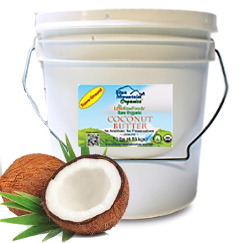 Coconut Butter (Truly Raw, Certified Organic) 1 gal. / 8lb Pail BULK - Love Raw Foods