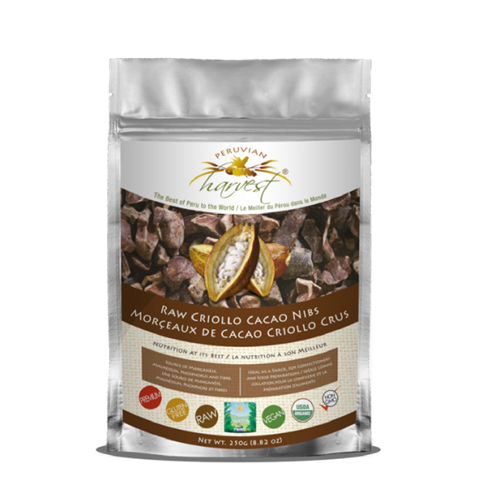 Raw Criollo Cacao Nibs, 250 g. - Peruvian Harvest